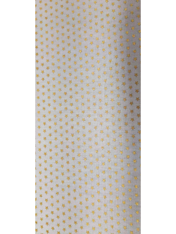 Tela Navidad con estrellas doradas