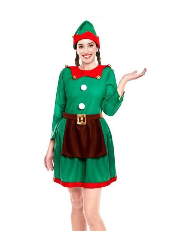 Disfraz Elfa navideña para mujer