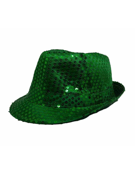 Sombrero gánster lentejuelas con luz