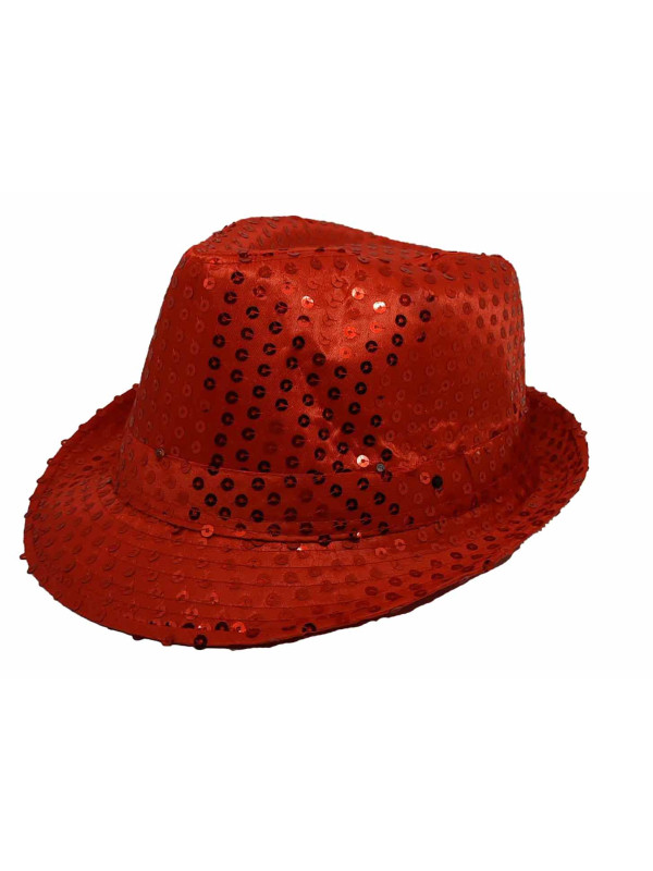 Sombrero gánster lentejuelas con luz