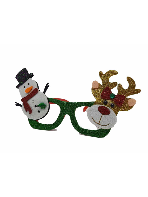 Gafas navideñas con muñecos