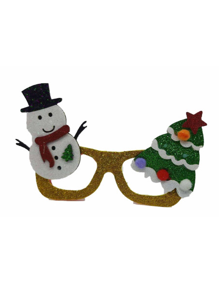 Gafas navideñas con muñecos