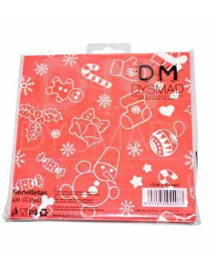 Servilletas motivo navideño rojo