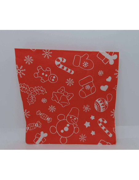 Servilletas motivo navideño rojo