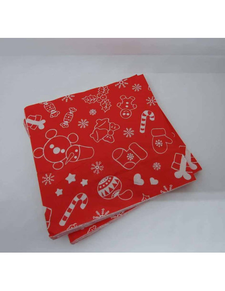 Servilletas motivo navideño rojo
