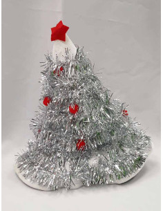 Gorro árbol de Navidad espumillón