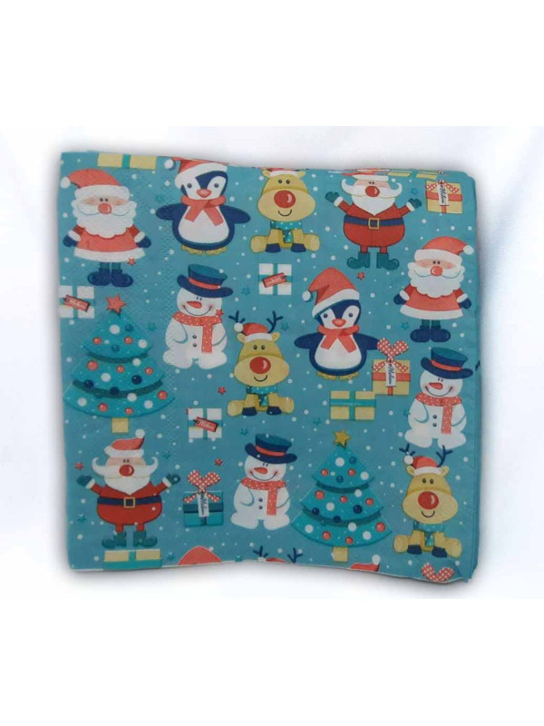 Servilletas navideñas pingüinos