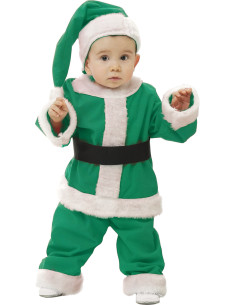 Disfraz Papa Noel verde infantil