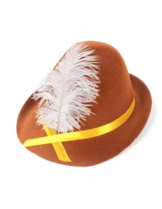 Sombrero tirolés marrón con...