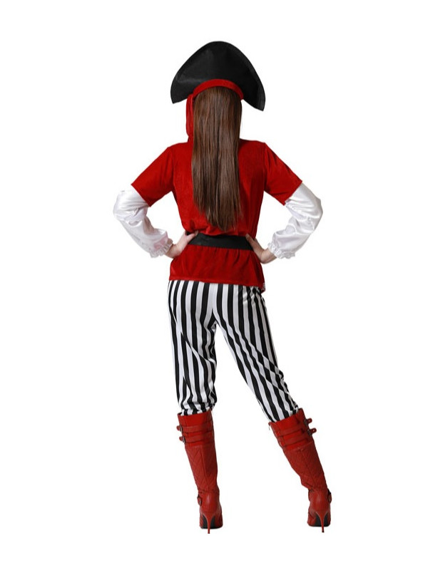 Disfraz pirata a rayas adulto