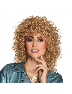 Peluca disco rizos rubia