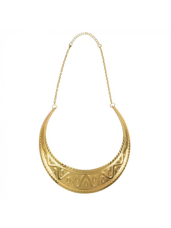 Collar egipcia de metal detalle