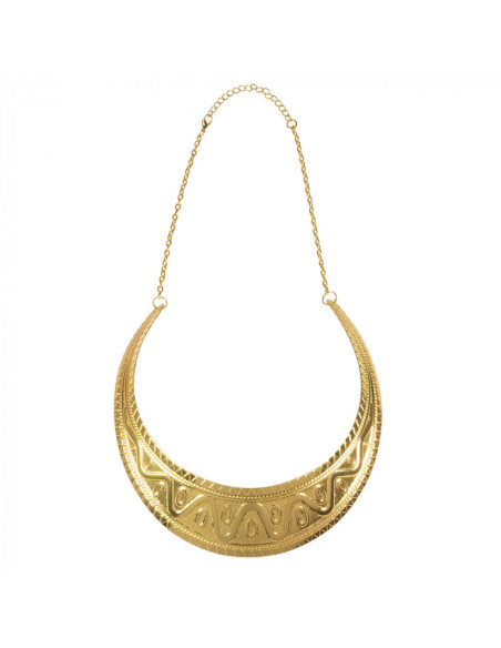 Collar egipcia de metal detalle