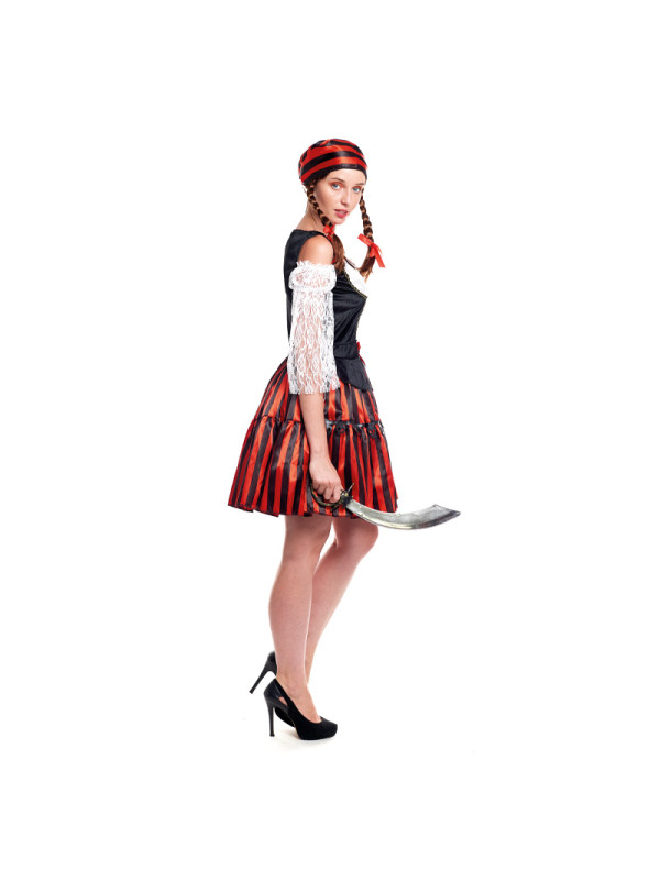 Disfraz pirata stripes mujer