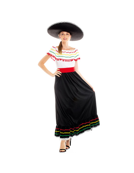 Vestido mejicana para mujer