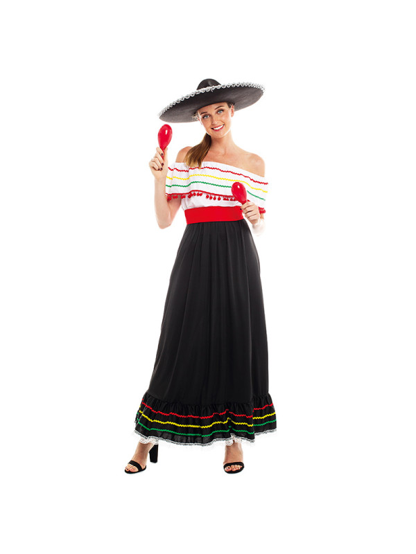 Vestido mejicana para mujer