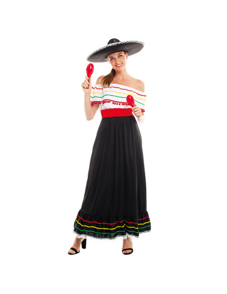 Vestido mejicana para mujer