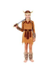 Disfraz vikinga de niña