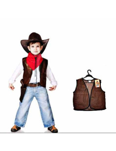 Chaleco vaquero marrón infantil