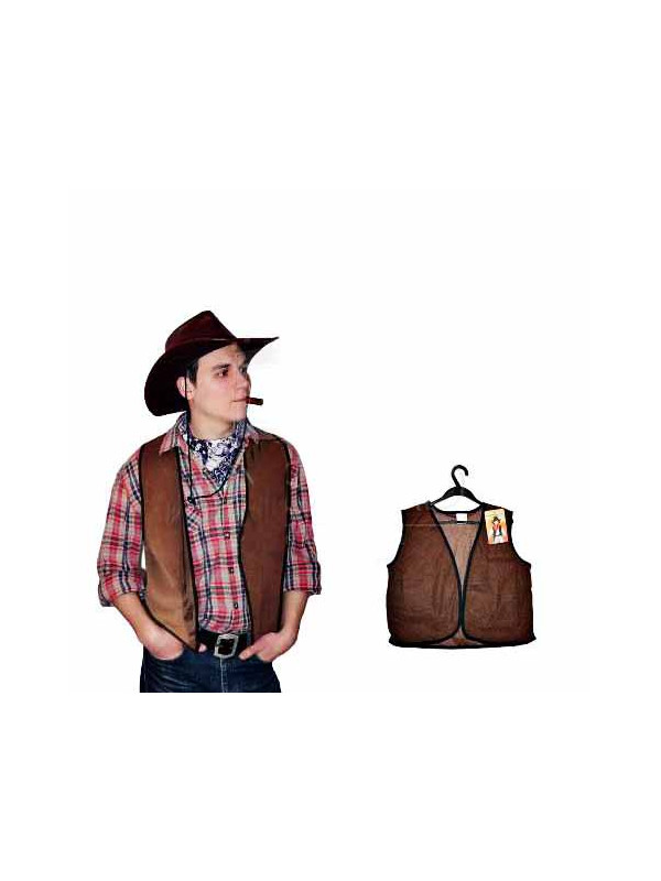 Chaleco vaquero adulto
