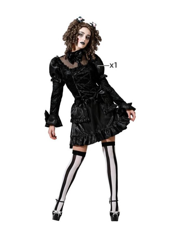 Vestido muñeca lolita negro