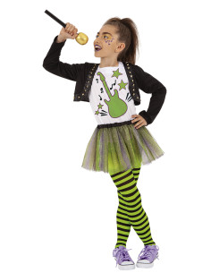 Disfraz Roquera Pop Star para niña