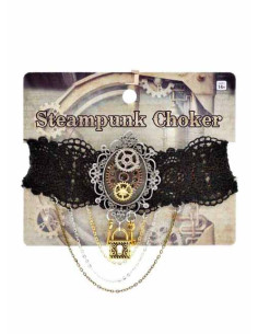 Collar steampunk negro