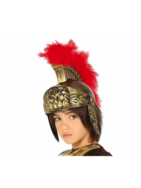 Casco romano infantil con cresta