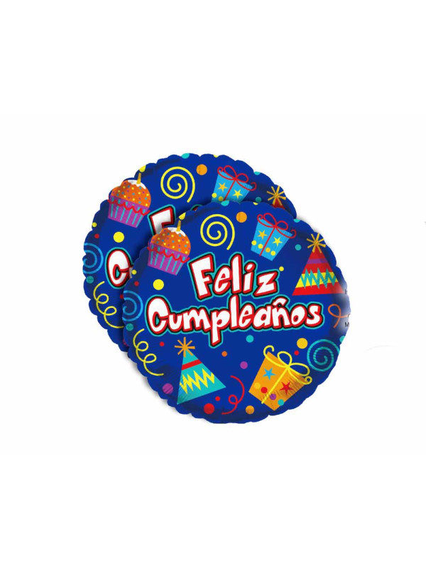 Globos Feliz Cumpleaños redondos