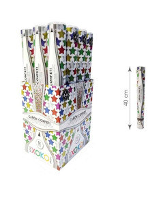 Cañón confetti estrellas 40cm