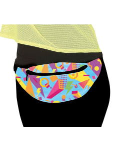 Riñonera años 80 azul