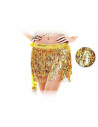 Falda lentejuelas con flecos oro