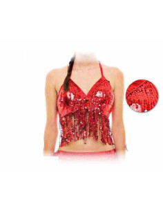 Top Lentejuelas para danza oro 2