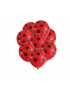 Pack globos lunares rojo negro