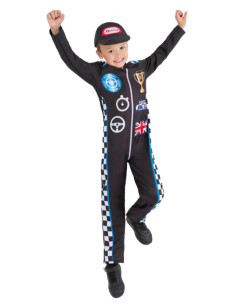 Disfraz piloto de carreras infantil