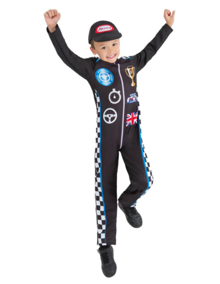 Disfraz piloto de carreras infantil