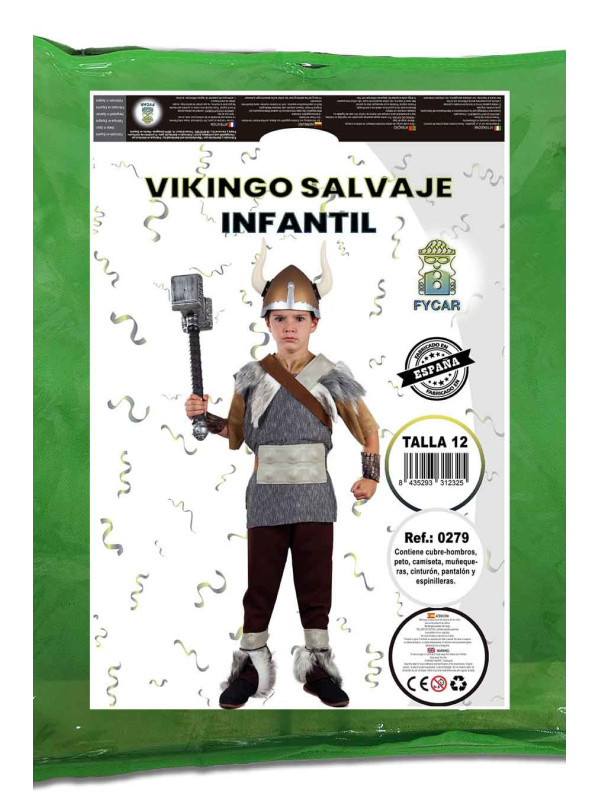 Disfraz vikingo niño
