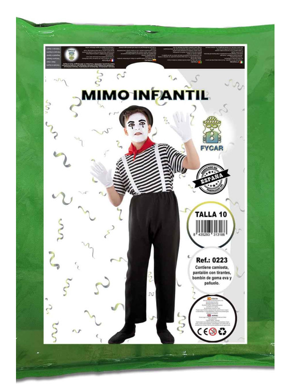 Disfraz de mimo infantil