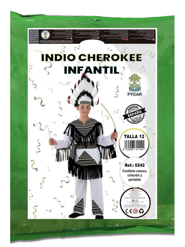 Disfraz indio cherokee para niño