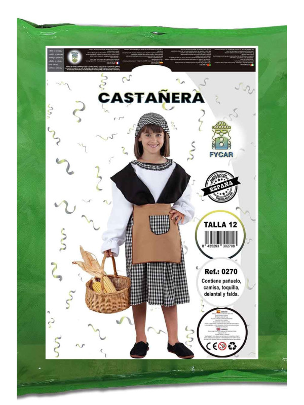 Disfraz de castañera para niña