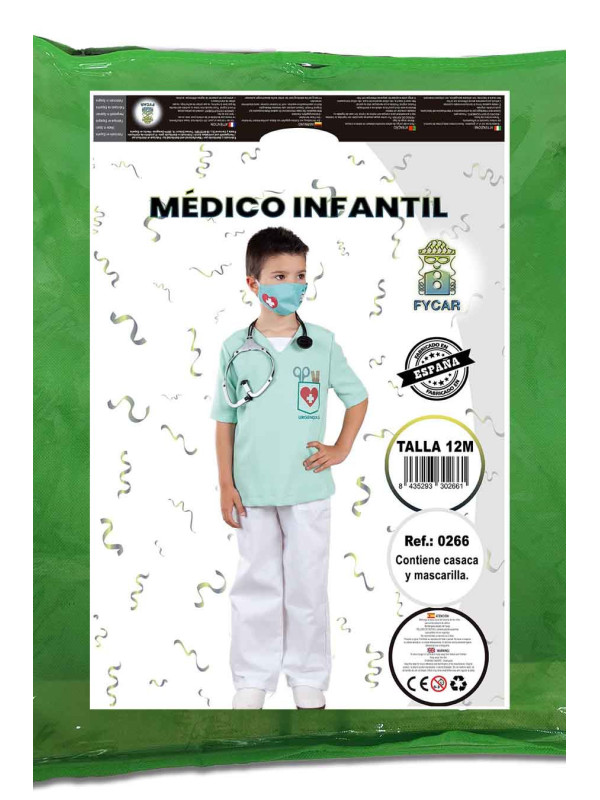 Disfraz médico de urgencias infantil