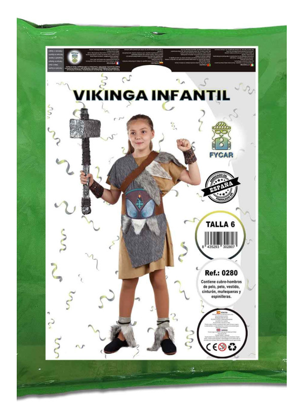 Disfraz vikinga niña