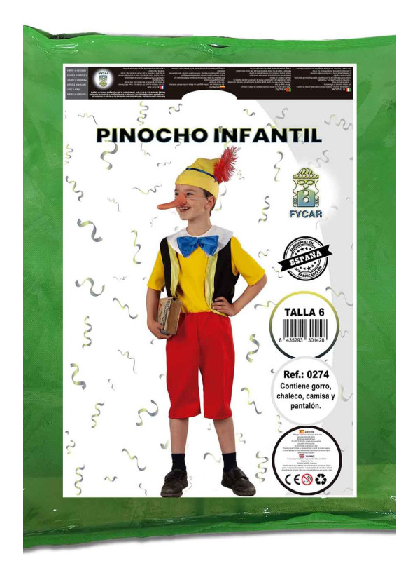 Disfraz Pinocho infantil