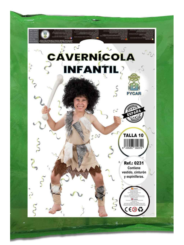 Disfraz de troglodita para niño