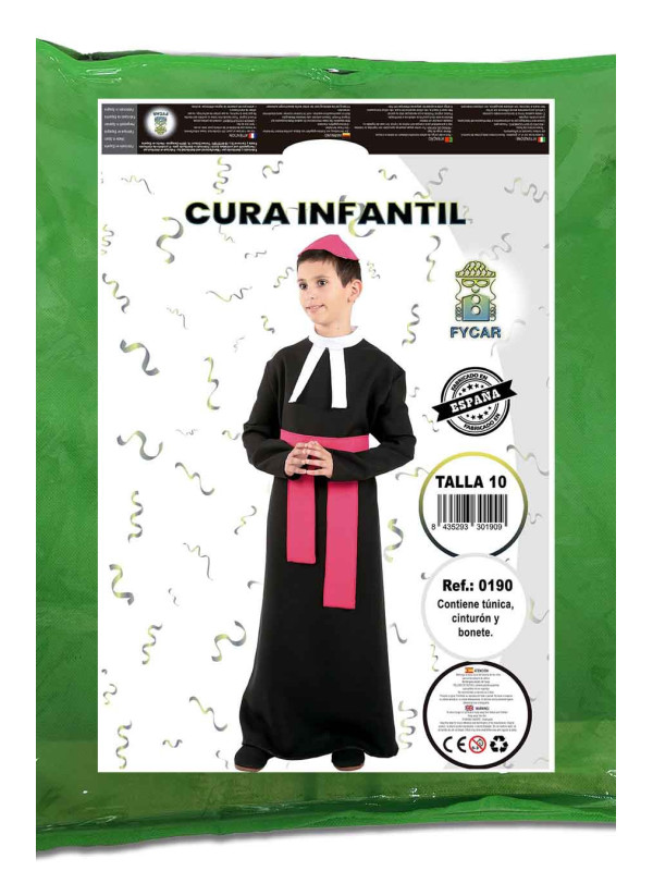Disfraz de sacerdote infantil