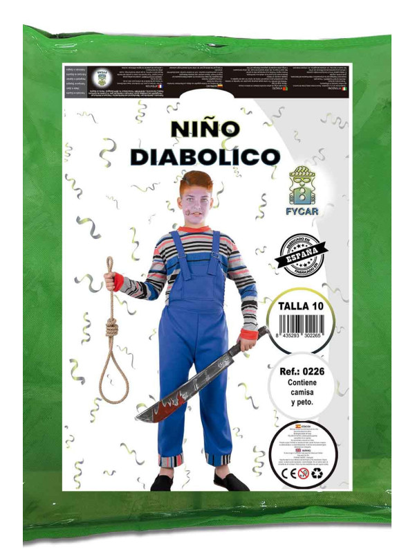 Disfraz de muñeco diabólico niño