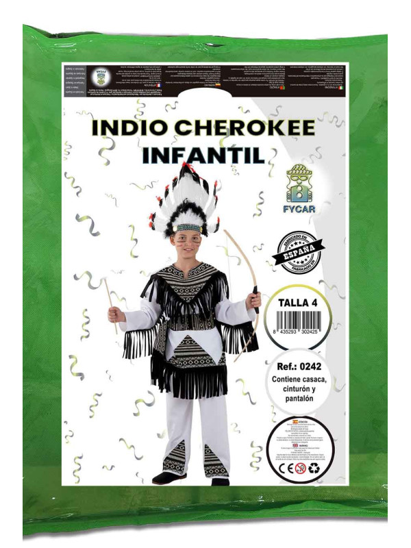 Disfraz indio cherokee para niño