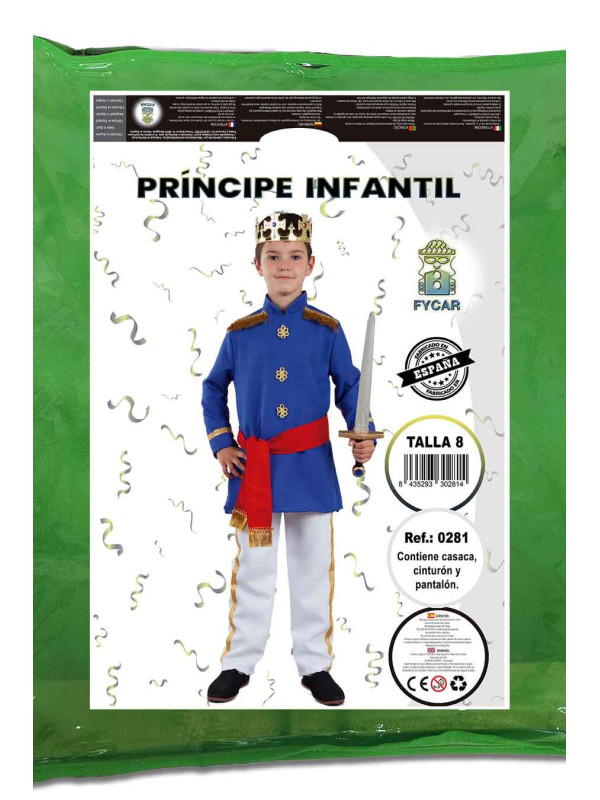 Disfraz príncipe azul infantil