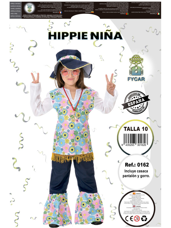 Disfraz hippie niña