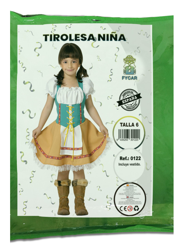 Disfraz tirolesa infantil